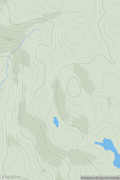 Thumbnail image for Cruach Bhuidhe [Mallaig to Fort William] [NM706946] showing contour plot for surrounding peak